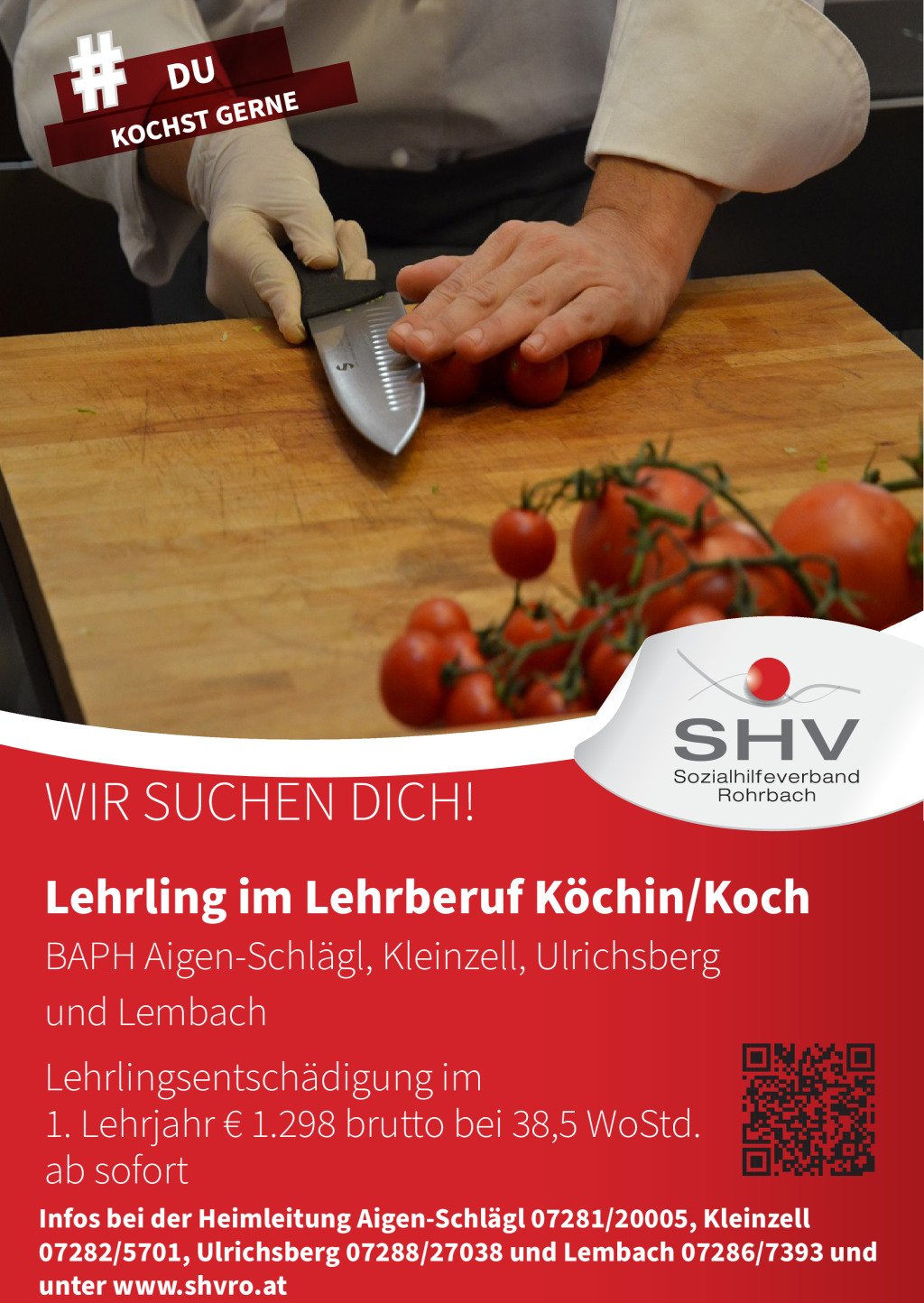 Lehrling Koch / Köchin